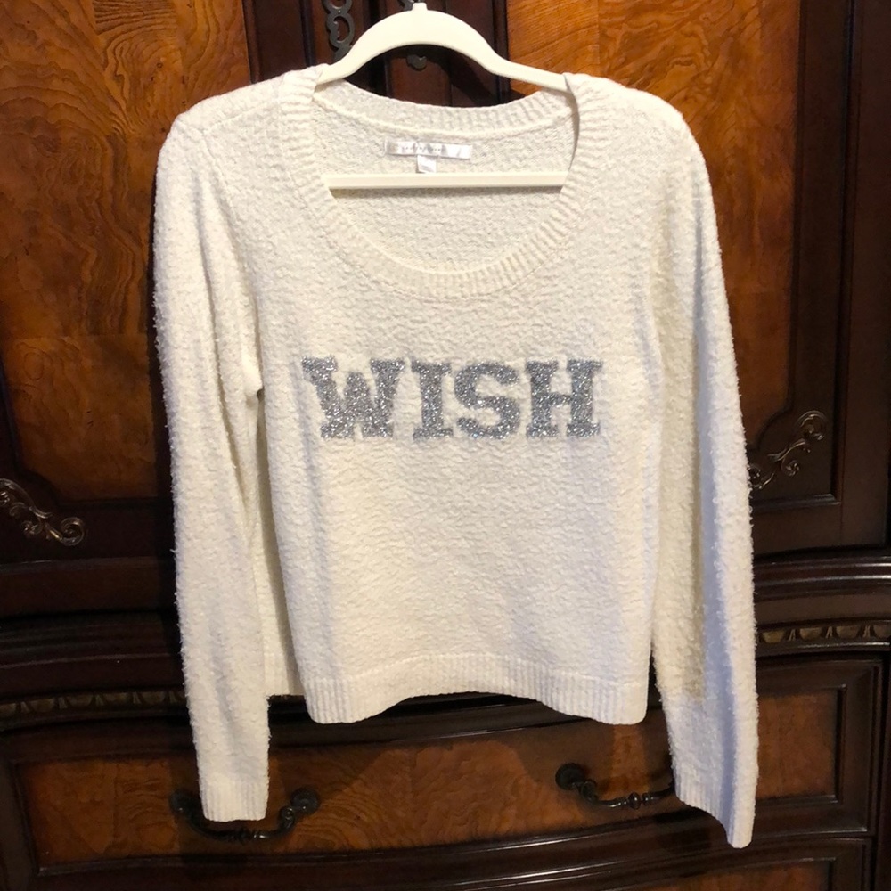 Lauren Conrad WISH white sweater size XL